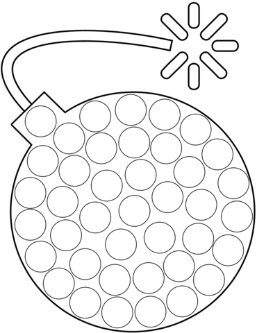 Bomb Dot Art Coloring Page